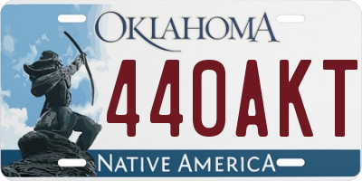 OK license plate 440AKT