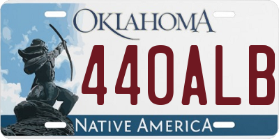OK license plate 440ALB