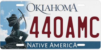 OK license plate 440AMC
