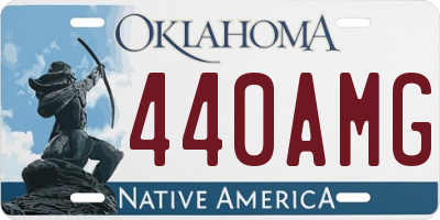 OK license plate 440AMG