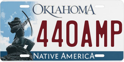 OK license plate 440AMP
