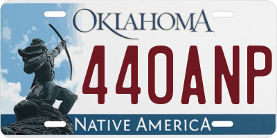 OK license plate 440ANP