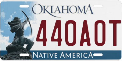 OK license plate 440AOT