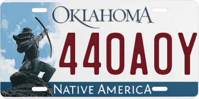 OK license plate 440AOY