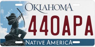 OK license plate 440APA