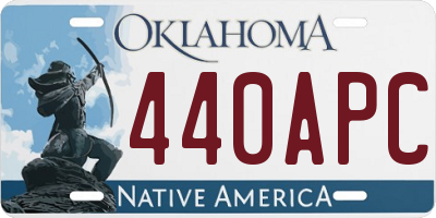 OK license plate 440APC