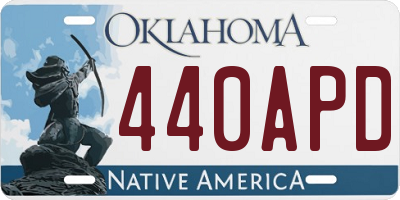 OK license plate 440APD