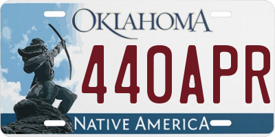 OK license plate 440APR