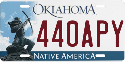 OK license plate 440APY