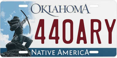 OK license plate 440ARY
