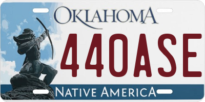 OK license plate 440ASE