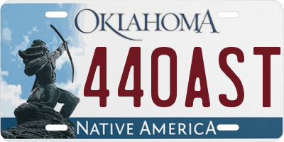 OK license plate 440AST