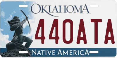 OK license plate 440ATA