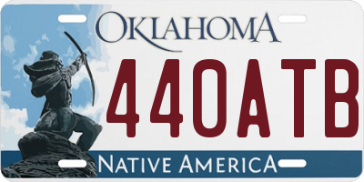 OK license plate 440ATB