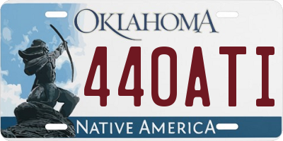 OK license plate 440ATI