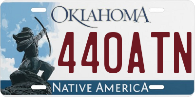 OK license plate 440ATN
