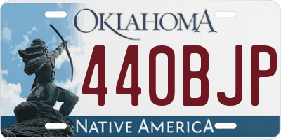 OK license plate 440BJP