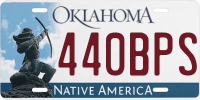 OK license plate 440BPS