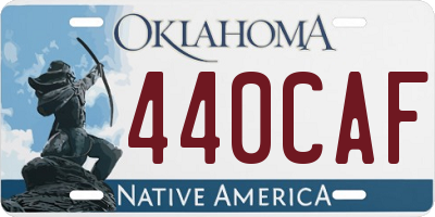 OK license plate 440CAF