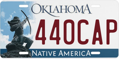 OK license plate 440CAP