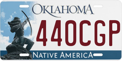 OK license plate 440CGP