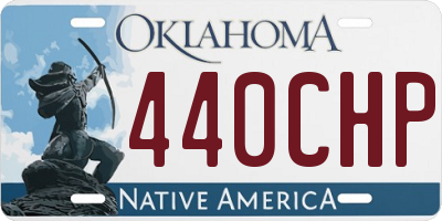 OK license plate 440CHP