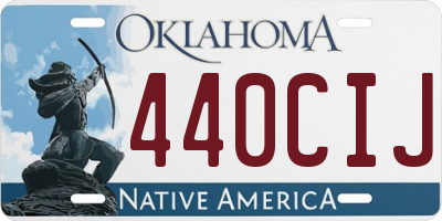 OK license plate 440CIJ