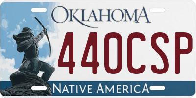 OK license plate 440CSP