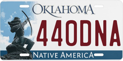 OK license plate 440DNA