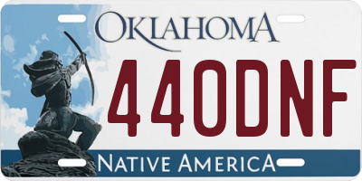 OK license plate 440DNF