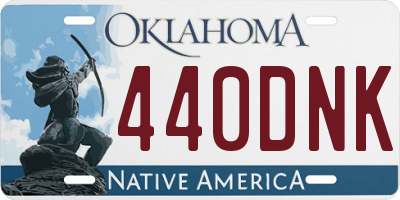 OK license plate 440DNK