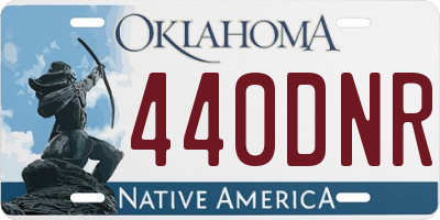 OK license plate 440DNR