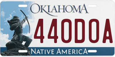 OK license plate 440DOA