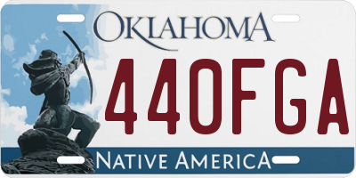 OK license plate 440FGA