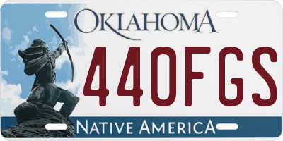 OK license plate 440FGS