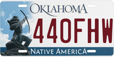 OK license plate 440FHW