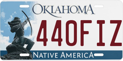 OK license plate 440FIZ
