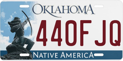 OK license plate 440FJQ
