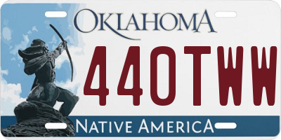 OK license plate 440TWW