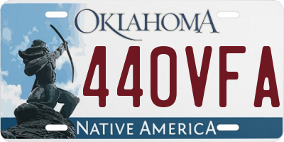 OK license plate 440VFA