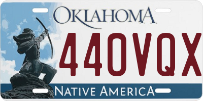 OK license plate 440VQX