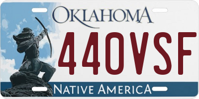 OK license plate 440VSF