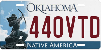 OK license plate 440VTD