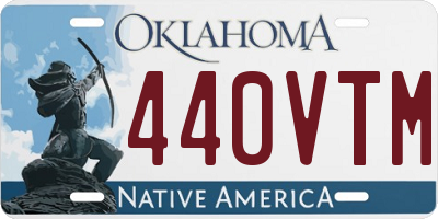 OK license plate 440VTM