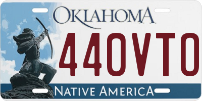 OK license plate 440VTO