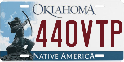 OK license plate 440VTP