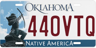 OK license plate 440VTQ