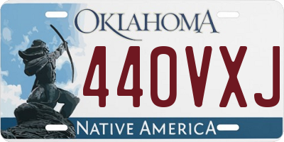 OK license plate 440VXJ