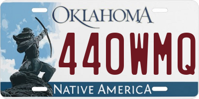 OK license plate 440WMQ