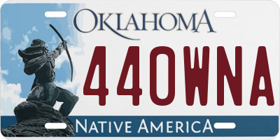 OK license plate 440WNA